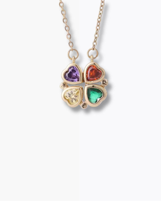 Collier Four Heart 2in1 Multicolor