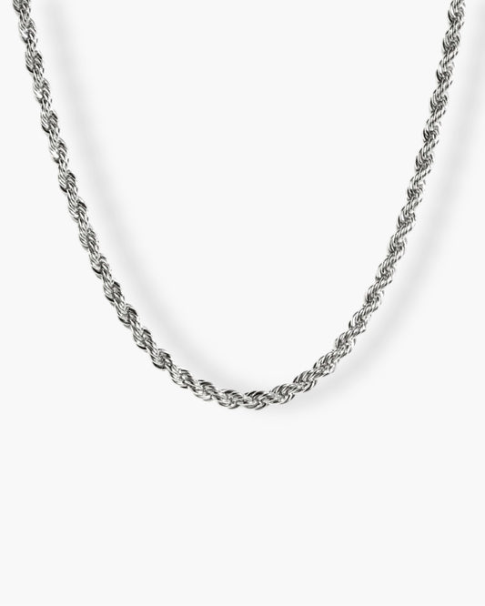 Collier Argent Torsadé