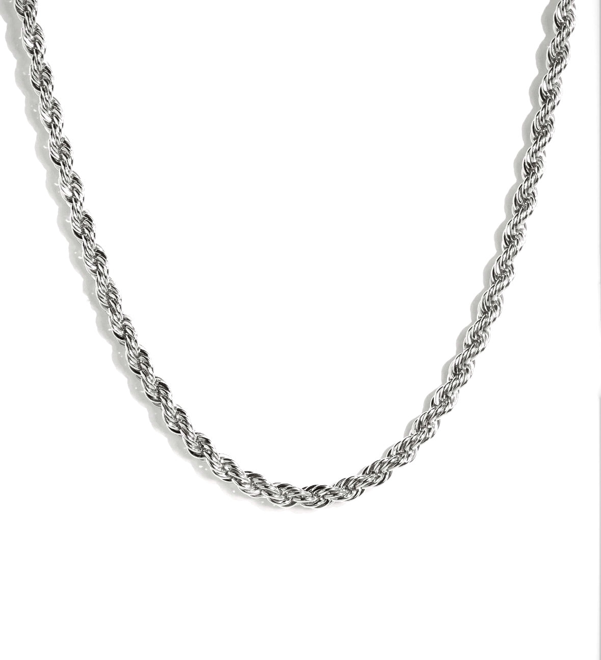 Collier Argent Torsadé