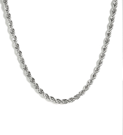 Collier Argent Torsadé