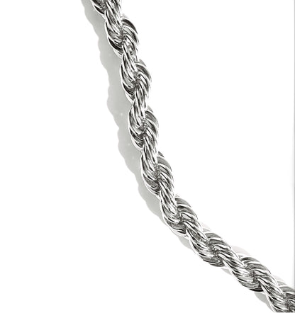 Collier Argent Torsadé